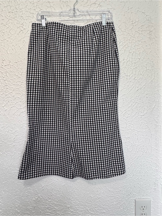 Zara Dresses & Skirts - Zara Black and White Gingham Midi Pencil Skirt